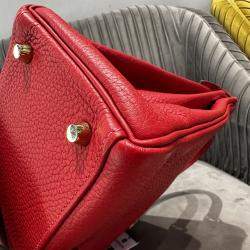 Pre Owned Hermes Kelly 28 Red Togo Leather Handbag