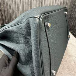 Pre Owned Hermes Birkin 35 Pine Green Togo Leather Handbag