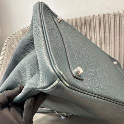 Pre Owned Hermes Birkin 35 Pine Green Togo Leather Handbag