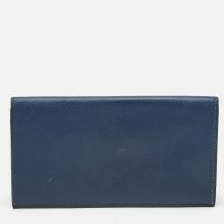 Pre Owned Hermes Bleu de Malte Epsom Leather MC² Fleming Long Wallet
