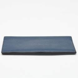Pre Owned Hermes Bleu de Malte Epsom Leather MC² Fleming Long Wallet