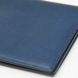 Pre Owned Hermes Bleu de Malte Epsom Leather MC² Fleming Long Wallet