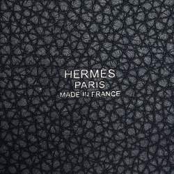 Pre Owned Hermès Bleu Nuit/Bleu France Taurillon Clemence Leather Picotin Lock 18 Bag