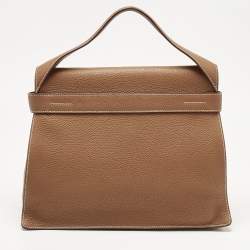 Pre Owned Hermes Gold Togo Leather Palladium Finished Eribelt Bag