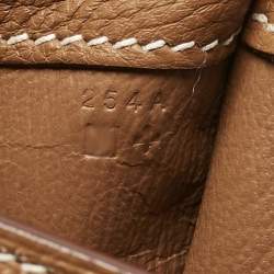 Pre Owned Hermes Gold Togo Leather Palladium Finished Eribelt Bag