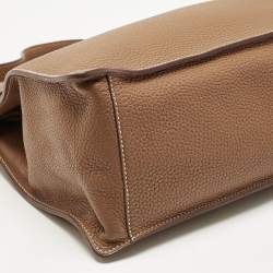 Pre Owned Hermes Gold Togo Leather Palladium Finished Eribelt Bag