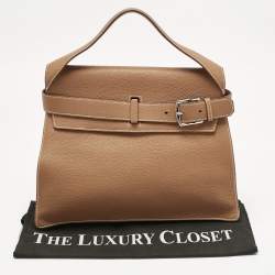 Pre Owned Hermes Gold Togo Leather Palladium Finished Eribelt Bag