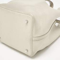 Pre Owned Hermès Craie Clemence Leather Picotin Lock 22 Bag
