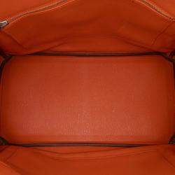 Pre Owned Hermes Birkin Retourne 35 Orange Togo Leather Tote Bag