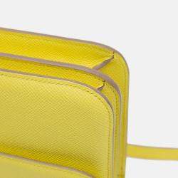 Pre Owned Hermes Constance Elan 25 Soufre Epsom Leather Shoulder Bag