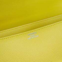 Pre Owned Hermes Constance Elan 25 Soufre Epsom Leather Shoulder Bag