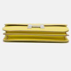 Pre Owned Hermes Constance Elan 25 Soufre Epsom Leather Shoulder Bag