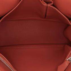 Pre Owned Hermes Jypsiere 28 Sanguine Swift Leather Crossbody Bag