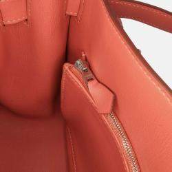 Pre Owned Hermes Jypsiere 28 Sanguine Swift Leather Crossbody Bag