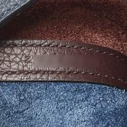 Pre Owned Hermès Bleu Nuit/Rouge Sellier/Framboise Taurillon Clemence Leather Picotin Lock 18 Bag