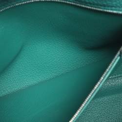 Pre Owned Hermes Vert Verone Clemence Leather Palladium Finish Kelly Retourne 32 Bag
