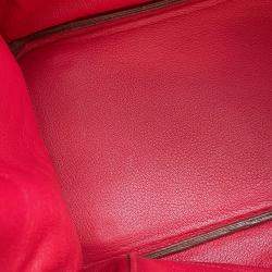 Pre Owned Hermes Birkin 35 Rouge Casaque Taurillon Clemence Tote Bag