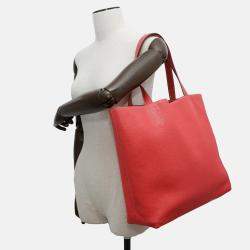 Pre Owned Hermes Double Sens 45 Rose Jaipur/Sanguine Taurillon Clemence Tote Bag