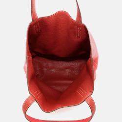 Pre Owned Hermes Double Sens 45 Rose Jaipur/Sanguine Taurillon Clemence Tote Bag