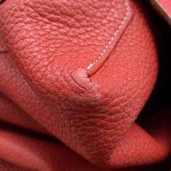 Pre Owned Hermes Double Sens 45 Rose Jaipur/Sanguine Taurillon Clemence Tote Bag