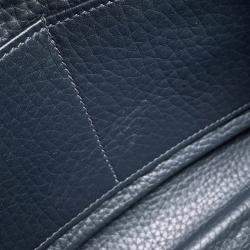 Pre Owned Hermes Golf Tee Navy Fjord Leather Shoulder Bag