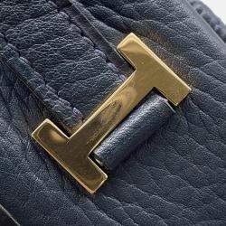 Pre Owned Hermes Golf Tee Navy Fjord Leather Shoulder Bag