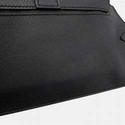 Pre Owned Hermes Elan Pocket 24 Black Swift Leather Epsom Belt Bag