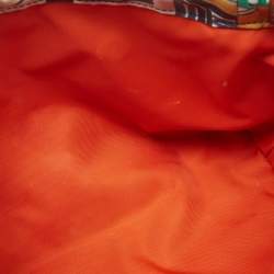 Pre Owned Hermes Gold Musardine Silk and Barenia Leather Fourbi 20 Pouch