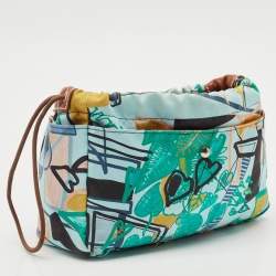 Pre Owned Hermes Gold Musardine Silk and Barenia Leather Fourbi 20 Pouch
