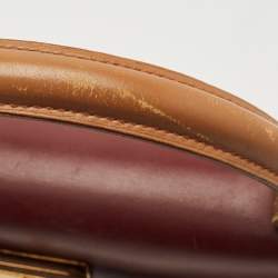 Pre Owned Hermes Rouge H/Rouge Vif/Naturel Box Leather Gold Finish Kelly Sellier 32 Bag