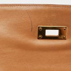 Pre Owned Hermes Rouge H/Rouge Vif/Naturel Box Leather Gold Finish Kelly Sellier 32 Bag