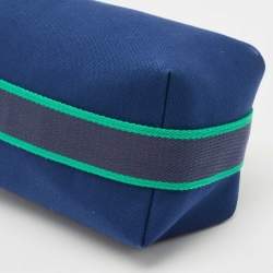 Pre Owned Hermes Marine Toile H Canvas Small Bride-a-Brac Case