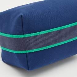 Pre Owned Hermes Marine Toile H Canvas Small Bride-a-Brac Case