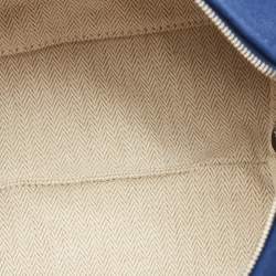 Pre Owned Hermes Marine Toile H Canvas Small Bride-a-Brac Case