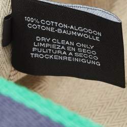 Pre Owned Hermes Marine Toile H Canvas Small Bride-a-Brac Case