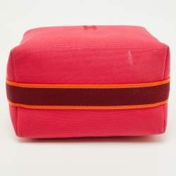 Pre Owned Hermes Hibiscus Toile H Canvas Large Bride-a-Brac Model Case