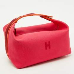 Pre Owned Hermes Hibiscus Toile H Canvas Large Bride-a-Brac Model Case