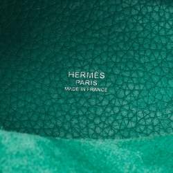 Pre Owned Hermes Menthe Clemence Leather Picotin Lock 18 Bag