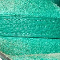 Pre Owned Hermes Menthe Clemence Leather Picotin Lock 18 Bag
