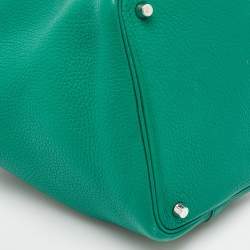 Pre Owned Hermes Menthe Clemence Leather Picotin Lock 18 Bag