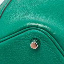 Pre Owned Hermes Menthe Clemence Leather Picotin Lock 18 Bag