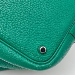 Pre Owned Hermes Menthe Clemence Leather Picotin Lock 18 Bag