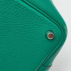 Pre Owned Hermes Menthe Clemence Leather Picotin Lock 18 Bag