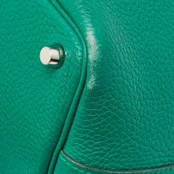 Pre Owned Hermes Menthe Clemence Leather Picotin Lock 18 Bag