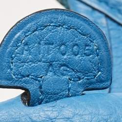 Pre Owned Hermes Bleu Frida Taurillon Clemence Leather Evelyne TPM Bag