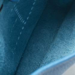 Pre Owned Hermes Bleu Frida Taurillon Clemence Leather Evelyne TPM Bag