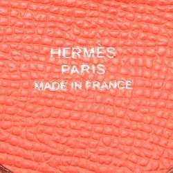 Pre Owned Hermès Sienne Epsom Leather Calvi Duo Card Holder