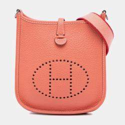 Pre Owned Hermes Evelyne TPM Clemence Leather Crossbody Bag