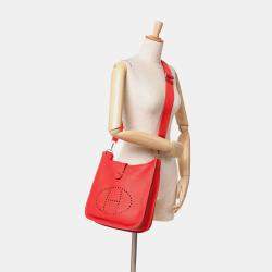 Pre Owned Hermes Evelyne III PM 29 Clemence Leather Crossbody Bag