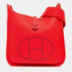 Pre Owned Hermes Evelyne III PM 29 Clemence Leather Crossbody Bag